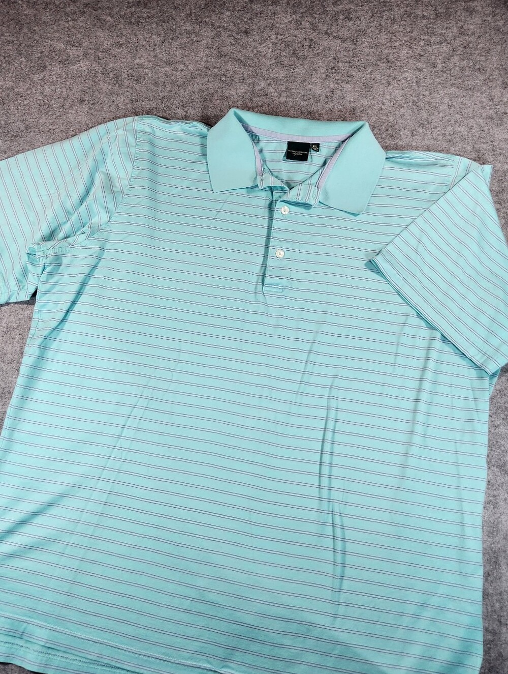 Fairway & Greene Men's Cotton Aqua Striped Polo XXL